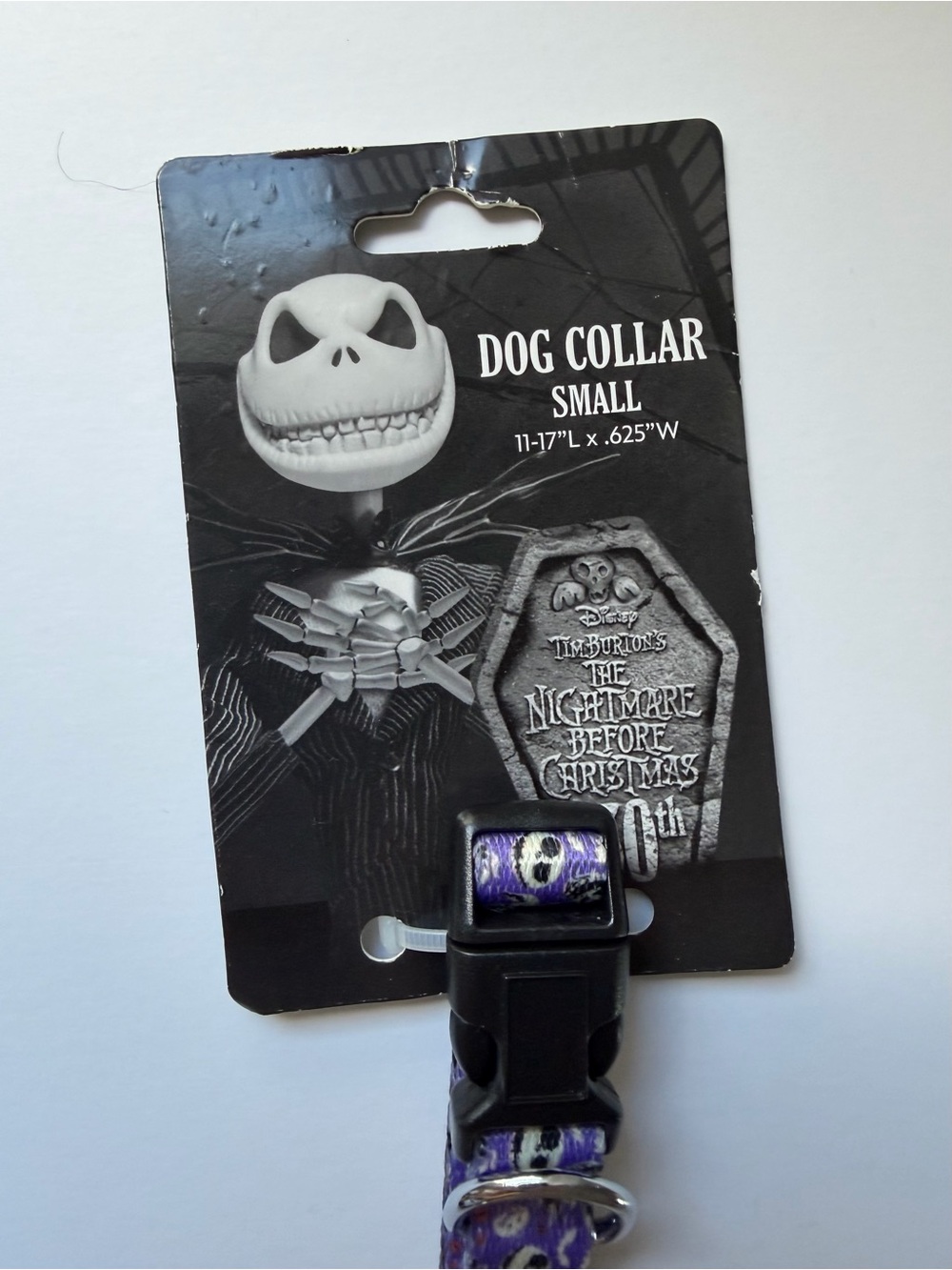 Disney The Nightmare Before Christmas Purple Jack Skellington Dog Collar Small - Picture 3 of 9